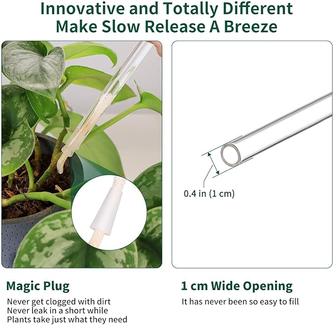 6.4 oz Medium Plant Self Watering Globes, Light Iridescent Glass Water Bulbs for Indoor Plants, Vacation Watering System, Self-Watering Stakes, Automatic Plant Waterer, 4 Pack