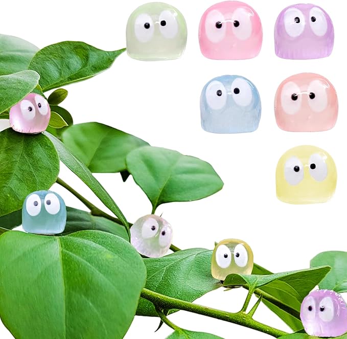 6pcs Plants Magnets Tiny Plant Safe Magnets Miniature Figurines, Fairy Garden Supplies House Plant Leaf, Key Holder Decorative (6 Dust Bunnies)