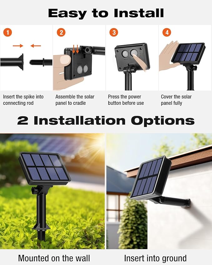 6 Pack Solar Fairy Lights for Outside Waterproof, 49FT/15M 150LED Solar String Lights Outdoor 8 Modes Solar Twinkle Lights for Garden Yard Christmas Tree Wedding Party Decor, Multicolor