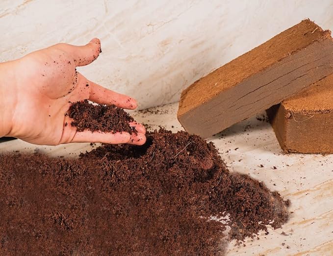 Coco Coir for Plants 3-Pack Envelor 2.4 Gallons Compressed Coconut Coir Bricks 10 lb. Organic Coconut Coir Bulk Low EC pH Balanced Natural Coco Peat for Indoor and Outdoor Gardening Potting Soil