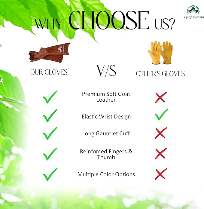 Medium Brown Thorn Proof Garden Gloves