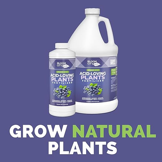 Bloom City's Acid-Loving Plant Fertilizer - Soil Acidifier - for All Acid Loving Plants, Gallon (128 oz)