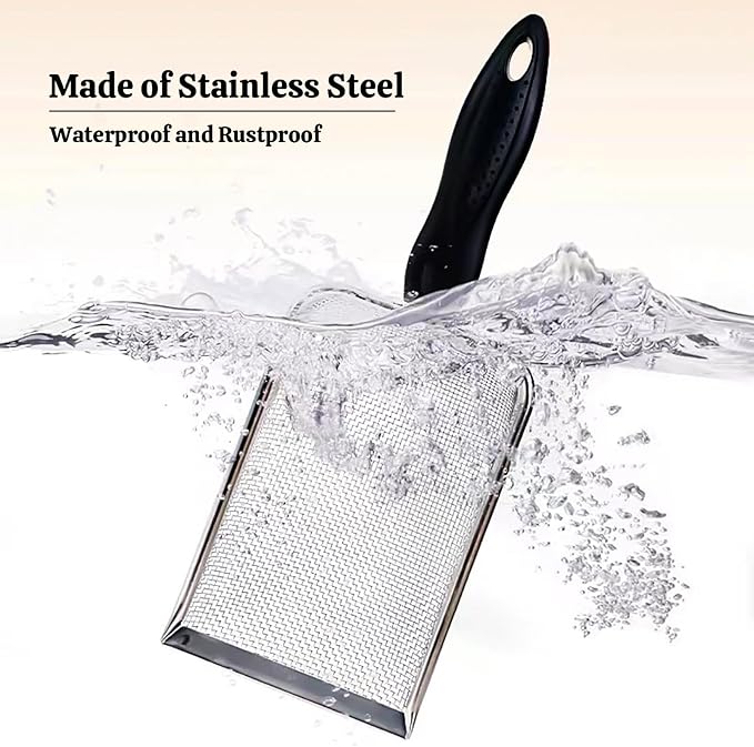 Gardening Soil Sifter Pack of 2 - Garden Sand Soil Compost Sifter with Handle - Two Garden Sifters (3.8mm and 5mm Mesh),Ideal for Sand, Rocks, Dirt, Compost - Perfect for Gardening