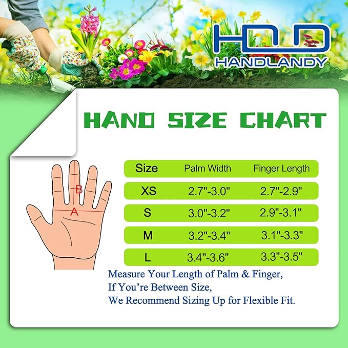 HANDLANDY Long Gardening Gloves for Men & Women, Thorn Proof Rose Pruning Gloves Leather Gauntlets Garden Gloves Yard Work Gloves (Large, Green)