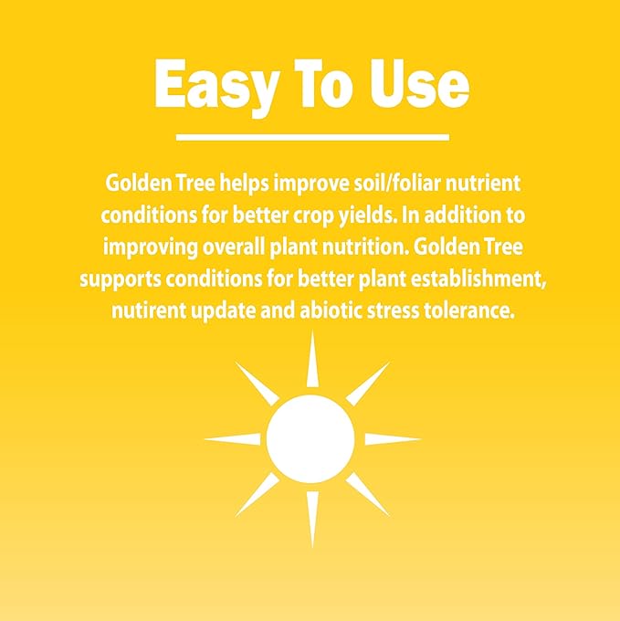 Humboldts Secret Golden Tree: Best Plant Food for Plants & Trees - All-in-One Concentrated Additive - Vegetables, Flowers, Fruits, Lawns, Roses, Tomatoes & More (32 Ounce)