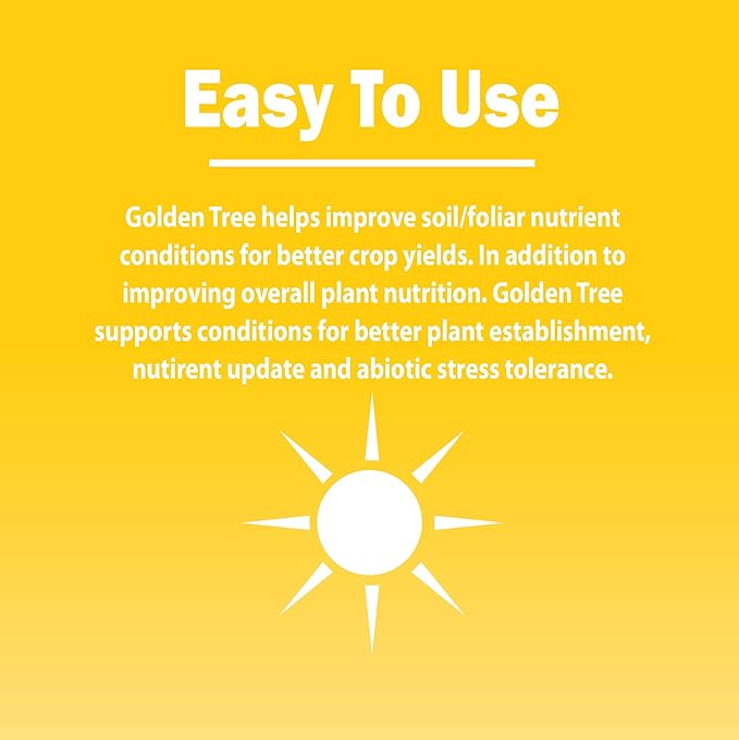 Humboldts Secret Golden Tree: Best Plant Food for Plants & Trees - All-in-One Concentrated Organic Additive - Vegetables, Flowers, Fruits, Lawns, Roses, Tomatoes & More (2 Ounce)