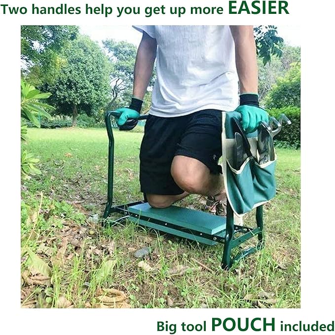 BESTHLS Garden Kneeler and Seat - Heavy Duty Folding Stool for Gardening, Protects Knees and Back, Supports up to 330 lbs - Ideal for Gardeners