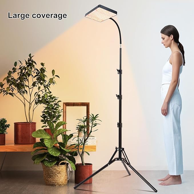 Grow Lights for Indoor Plants Full Spectrum, FECiDA Tripod Stand Grow Light, 4/8/12 Hr Timer Grow Light with Stand, 208PCS LEDs, 2000 Lumen, Bright Enough, 24"-64" Height Adjustable