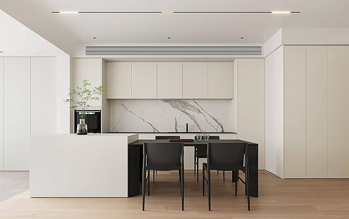 Dimoon 78.7''x15.7'' Cream Skin Peel and Stick Wallpaper Contact Paper Modern Self Adhesive Wall Paper Removable Renter Friendly Textured Solid Color Cabinet Vinyl Roll (78.7''x15.7'',Cream Skin)