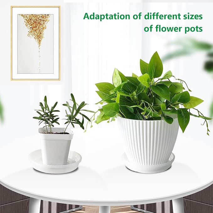 10 Pack Plant Saucer 7 Inch Clear Plant Trays for Pots Thickened Transparent Plant Saucer Tray Indoor and Outdoor Pot Saucer