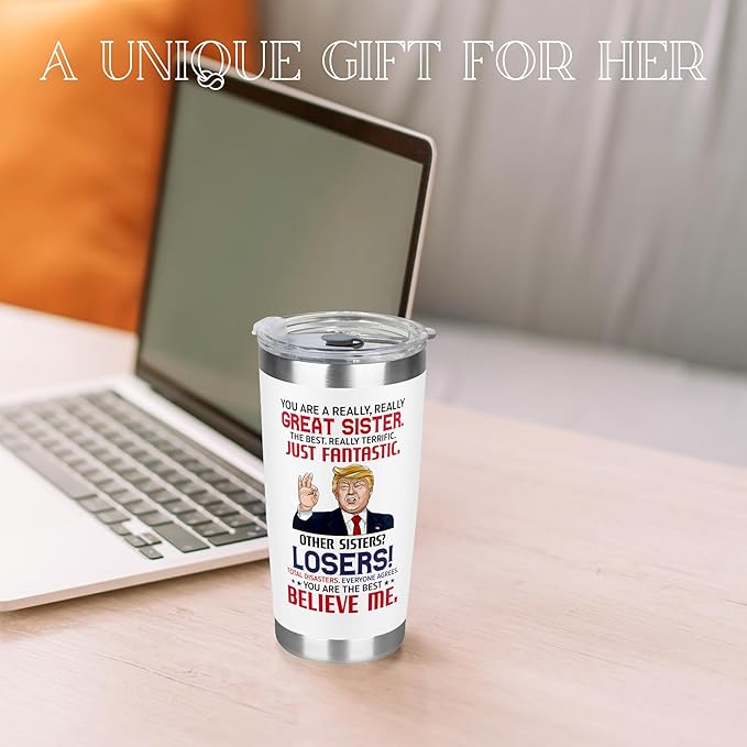 Gifts for Sister - Sister Gifts from Sister, Brother - Birthday Gifts for Sister, Sister Birthday Gifts from Sister, Christmas Gifts for Sister, Sister Christmas Gifts for Women - 20 Oz Tumbler
