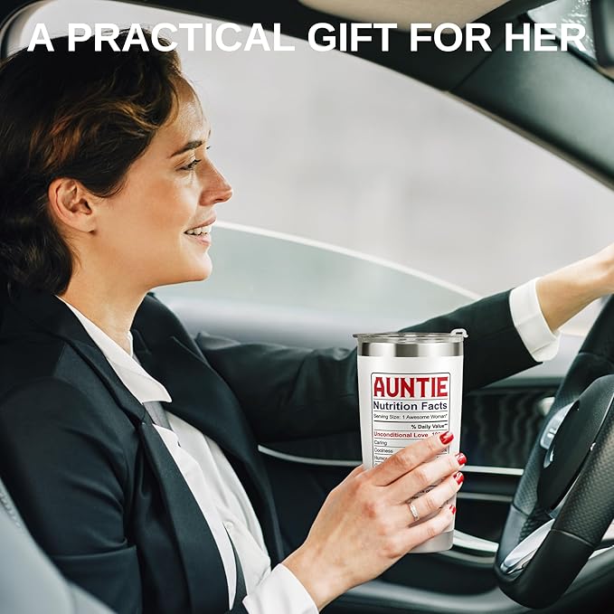Aunt Gifts - Aunt Gifts from Niece, Nephew - Gifts for Aunt, Auntie Gifts - Aunt Birthday Gift, Valentines Day Gifts for Aunt, Mothers Day Gifts for Aunt - Gifts for New Aunt - 20 Oz Tumbler