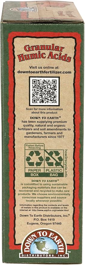 Down to Earth Organic Granular Humic Acids Fertilizer Mix, 1 lb