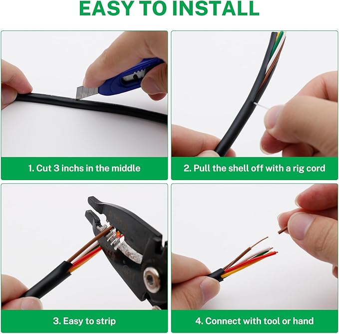 Firmerst 18/9 Solid Sprinkler Wire for up to 8 Valves System 250 Feet