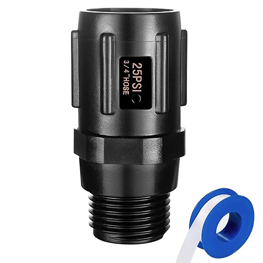 1pc Garden Hose Pressure Regulator 25 PSI, 3/4" FHT × 3/4“ MHT, Pressure Reducer, Great for Drip Irrigation System Distributing Regulator drip Irrigation Parts emitters for drip line