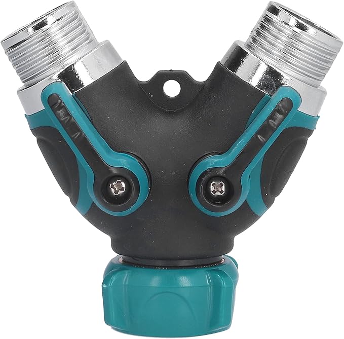 Hose Adapter, Heavy Duty 2 Way Hose Splitter Y Shape with Extended Nozzles and Gaskets for Garden Lawn for Irrigation