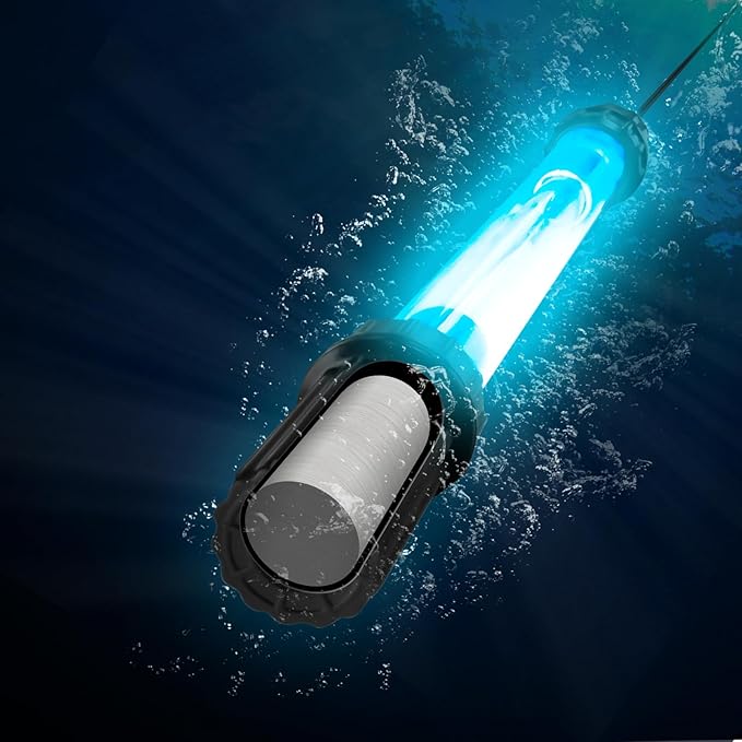 32W Aquarium UV Light for 100-2000 Gallon, UV Pond Water Clarifier for Koi Pond, Swimming Pool, Spa, Large Fish Tank, Cold Plunge UV Light for Pond Algae Control