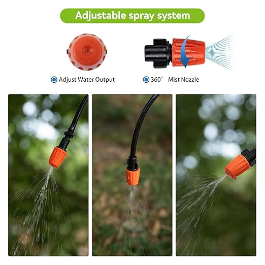 Drip Irrigation System Kit - 132FT/40M + 33FT/10M Hose, DIY Automatic Water Saving, Garden Watering System with 4/7mm and 8/11mm Tubing - Ideal for Gardens, Greenhouses, Lawns, and Patios