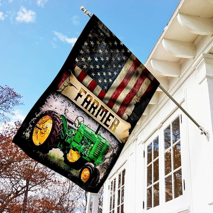 FLAGWIX Farmer Flags, Farmers Decorations - Independence Day, 4th of July Decorations Outdoor Flags, House Flag 30x40 - USA House Garden Flags Premium Polyester, Decorative Outdoor Flags
