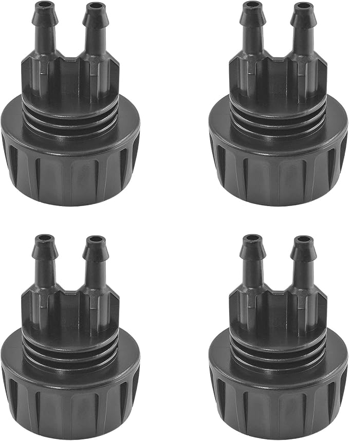 4Pcs 1/4 Inch Drip Irrigation Hose Connectors 3/4 Inch Garden Faucet Hose Adapter Drip Irrigation Tubing Connector for Garden Irrigation Misting System (2-Way)