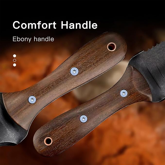 Garden Tool Set, Hori Hori Garden Knife, Weeding Knife Serrated Cutting Edge, Marks for Measuring Planting Depth, Gardening Gloves with Claws, Garden Gloves for Weeding, Planting, Digging