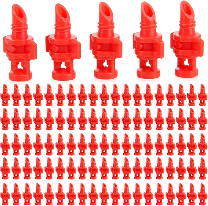 100PCS 360 Degree Misting Nozzle Irrigation, Sprinklers Sprayer for Garden Irrigation System, Micro Sprayer Refraction Automizing Drippers