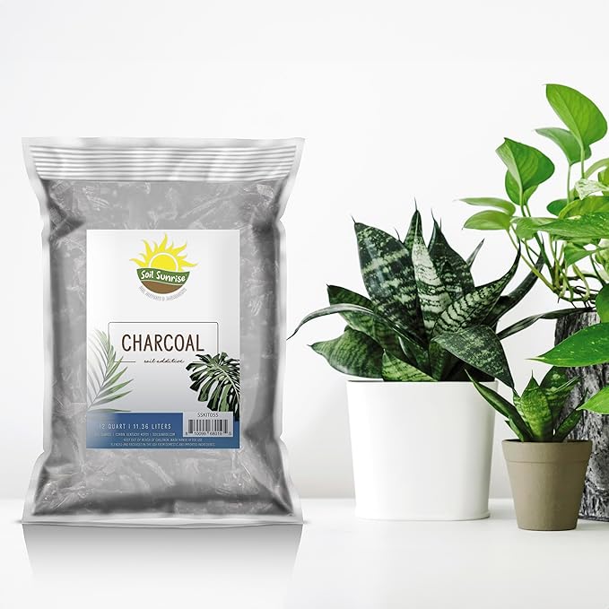 Horticultural Charcoal for Indoor Plants (24 Quarts), Hardwood Soil Additive for Orchids, Terrariums, and Gardening