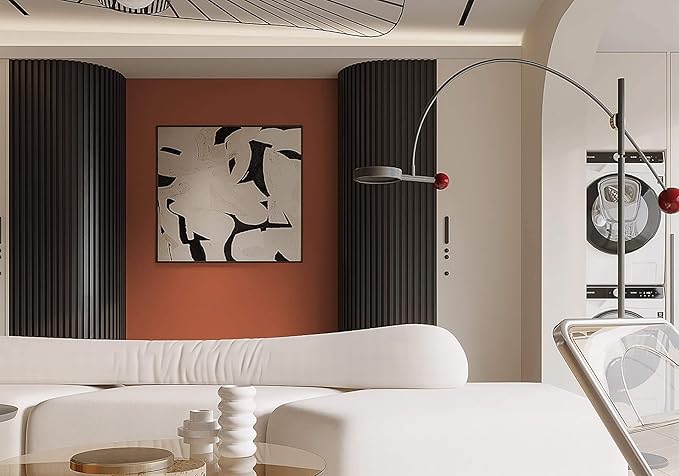 Dimoon 78.7''x17.7'' Orange Peel and Stick Wallpaper Contact Paper Modern Self Adhesive Wall Paper Removable Renter Friendly Textured Solid Color Shelf Cabinet Vinyl Roll (78.7''x17.7'',Vermilion)