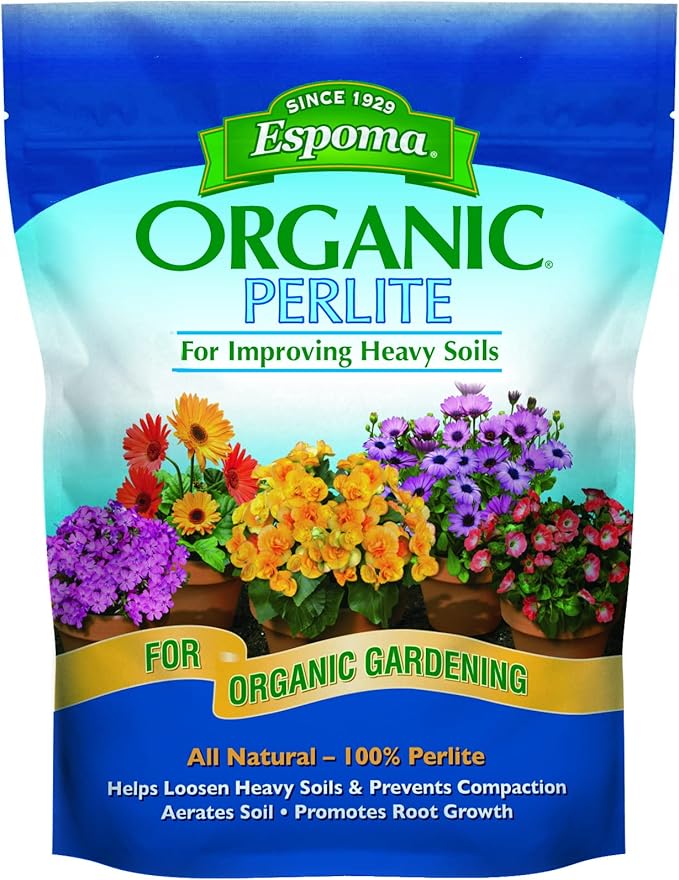 Espoma Organic Perlite; All Natural and Approved for Organic Gardening. Helps Loosen and Aerate Heavy Soils, Prevent Compaction & Promotes Root Growth – Pack of 1