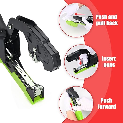 Garden Plant Tying Machine Taper Tool Plant Tape Tool for Grapes, Raspberries, Tomatoes and Vining Vegetables, Comes with 21 Rolls of Tapes and 1 Box of Staple (Green)…