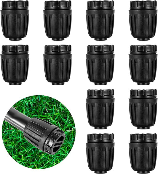 12pc 1/2 inch Irrigation Fittings End Plugs,ANTI-LEAK Lock Barbed End Plugs For (1/2" ID x0.6-0.63" OD) Drip Tubing Drip Irrigation Fittings (12Pcs 1/2 inch Irrigation End Plugs)