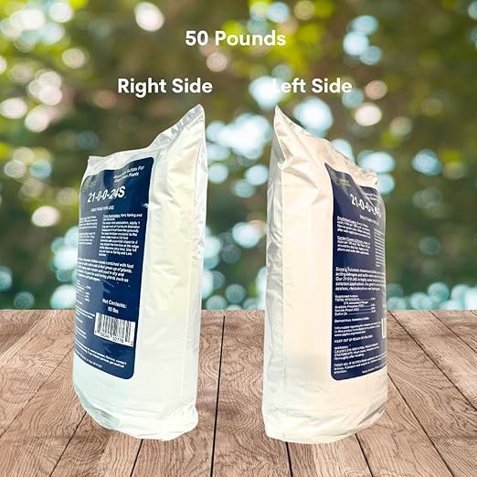 21-0-0-24S Ammonium Sulfate for Deep Green Plants - Soil Acidifier for Blueberry Blooms, Azalea and Magnolia Tree Fertilizer - Sulfur for Plants Nitrogen Fertilizer (50 Pounds)