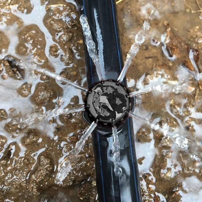 100Pcs Drip Irrigation Emitters,Adjustable Irrigation Drippers Sprinklers,1/4 Inch Emitters Micro Drip for Watering System