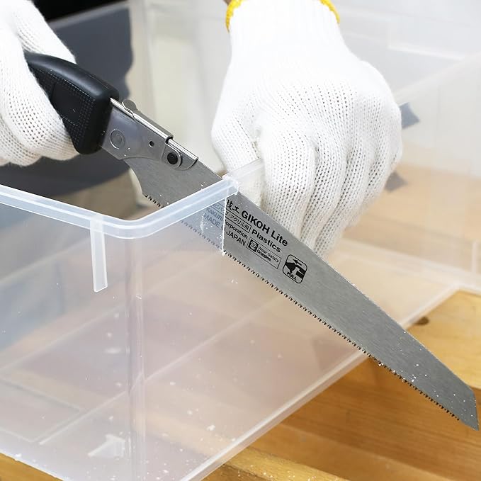 KAKURI Japanese Hand Saw [PVC Pipe, Plastic] 8-1/4" Japanese Pull Saw with Blade Cover, Made in JAPAN