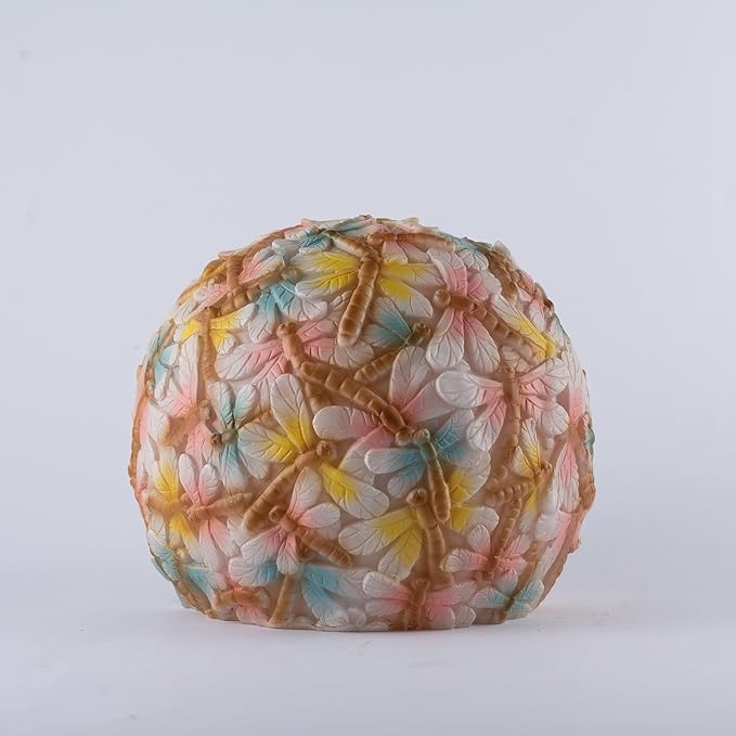 Garden Solar Dragonfly Globe Lights - Waterproof Multicolor Ball Lights for Yard, Pathway, Patio, Lawn Decor