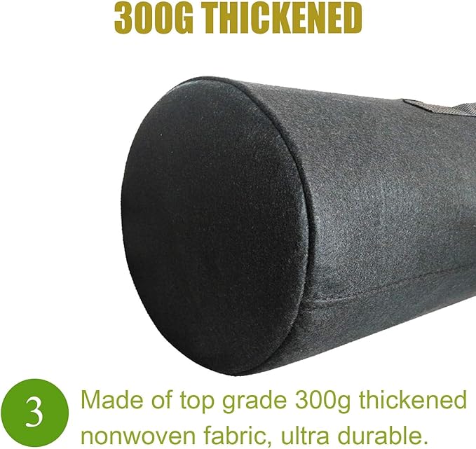 24-Pack 7 Gallon Grow Bags, Heavy Duty Thickened Non-Woven Plant Fabric Pots with Reinforced Handles