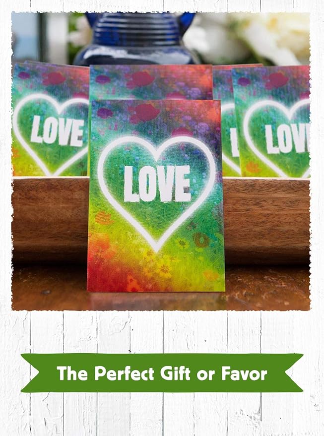 American Meadows Wildflower Seed Packets ''Love'' Party Favors (Pack of 20) - Wildflower Seed Mix, Party Favors for Weddings, Valentine's Day, Anniversaries, Thank You