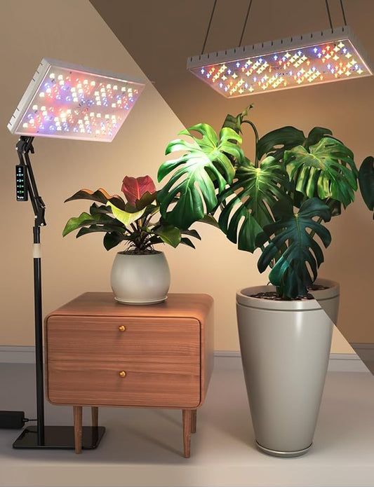 Plant Grow Light, [Smart APP & Expansive 2x2 Ft Coverage] Genuine 48W Output LED Full Spectrum for Indoor Plants, 8-Level Brightness, Supports Hanging & Standing, 270° Folding, 360° Rotation