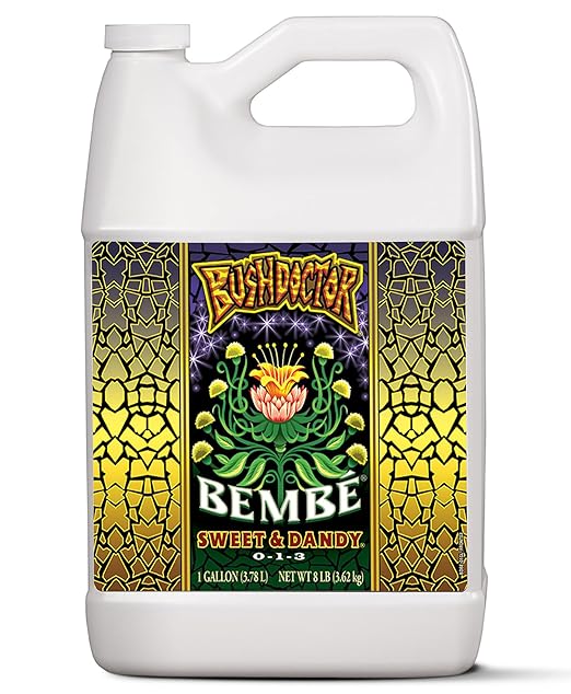 Foxfarm Bushdoctor Bembé Concentrate, Fast-Acting Liquid Plant Fertilizer, Enhances Natural Sugars for Sweetness and Flavor - Easy Absorption for Soil, Containers, and Hydroponics- NPK 0-1-3 (Gallon)