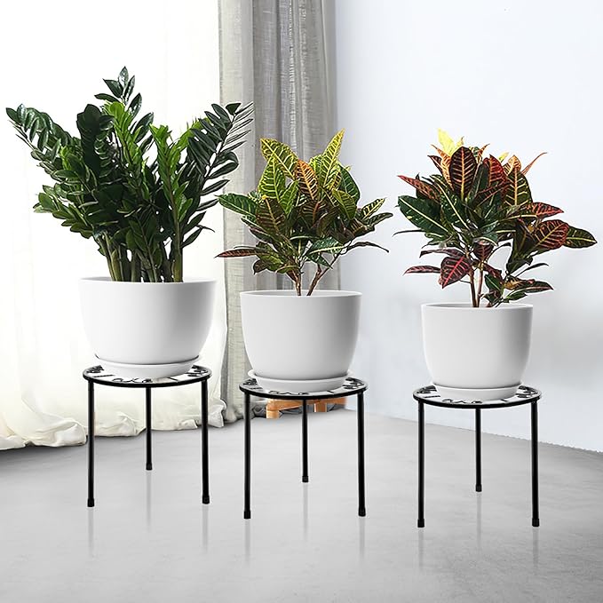 GARDIFE 12/10/9 inch Plant pots, Large planters for Indoor Plants, Flower pots, White