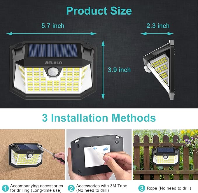 WELALO Solar Motion Lights Outdoor