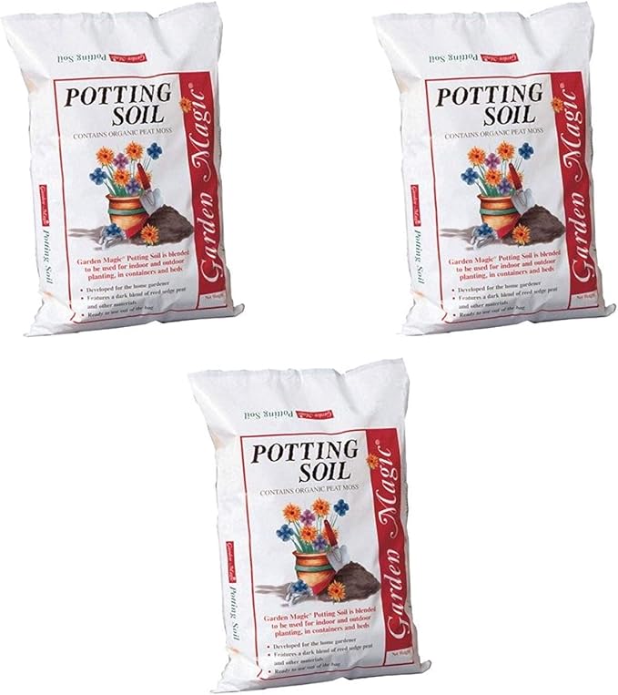 5720 Garden Magic General Purpose Potting Soil Mix for Indoor Outdoor Planter Container Gardening, 20 Pound Bag (3 Pack)