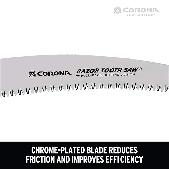 Corona Tools 10-Inch RazorTOOTH Folding Pruning Designed for Single Use | Curved Blade Hand Saw | Cuts Branches Up to 6" in Diameter | RS16150, Red