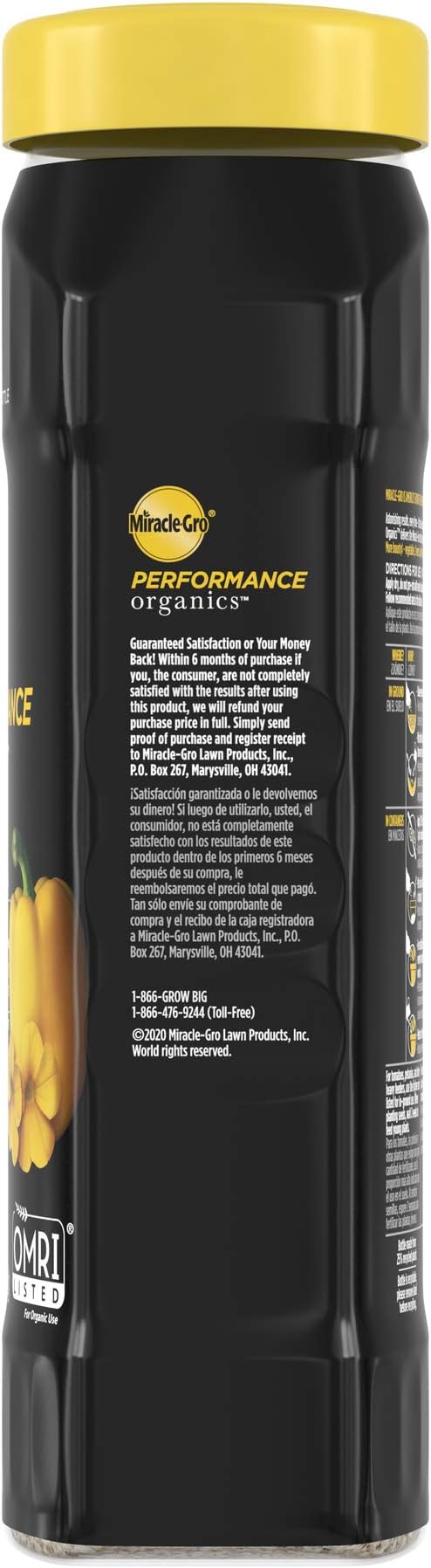 Miracle-Gro Performance Organics All Purpose Plant Nutrition Granules - 1 lb. Shaker Bottle, Organic, All-Purpose Plant Food for Vegetables, Flowers and Herbs, Feeds up to 90 sq. ft.