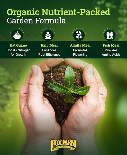 Fox Farm Happy Frog Tomato and Vegetable Fertilizer - Dry Tomato Fertilizer for Strong Growth, Plant Resistance, and Root Efficiency, NPK 5-7-3 (4 lb Bag)