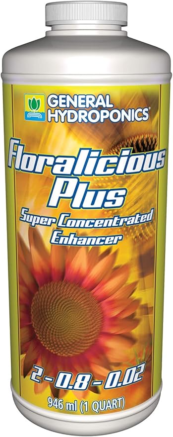 General Hydroponics Floralicious Plus, Vitality Plant Food, 2-0.8-0.5, 1 qt.