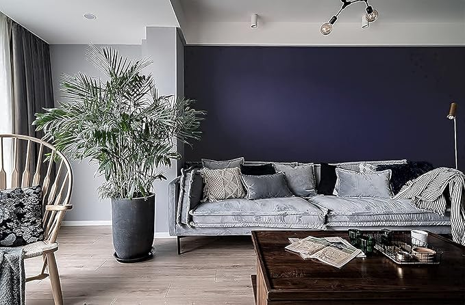 Dimoon 236''x17.7'' Blue Peel and Stick Wallpaper Contact Paper Modern Self Adhesive Wall Paper Removable Renter Friendly Textured Solid Color Shelf Cabinet Vinyl Roll (236''x17.7'',Tibetan Blue)