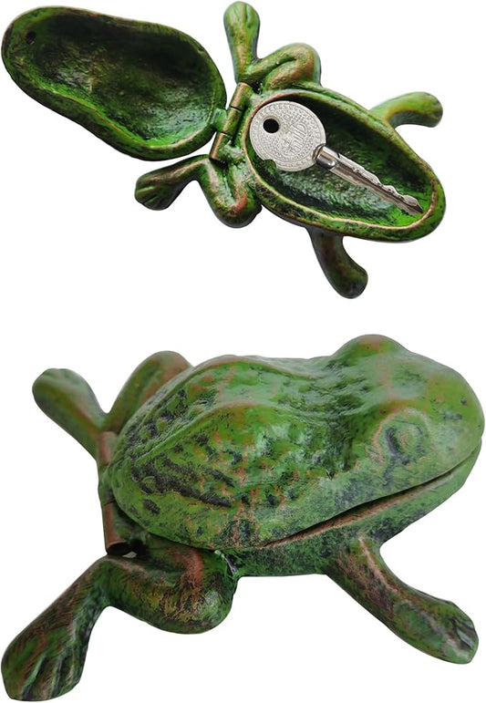 Iron Frog Key Hider - Hide a Key Outdoor - Outside Key Hider - Spare Key Holder, Garden Decoration Frog Statues…