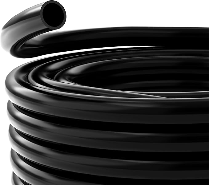 Alpine Corporation 100 Ft. PVC Tubing with 3/8" Inside Diameter for Ponds and Fountains, Black