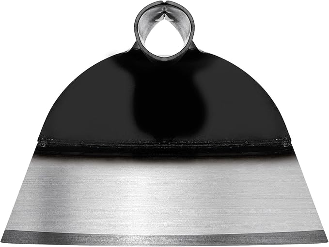 Happyyami Hand Hoe Head Steel Handheld Grub Hoe Replacement Round Eye Hoes Remove Grass Planting Gardening Tool Soil Weeding Farming Hoe Head for Agriculture Digging Loosening